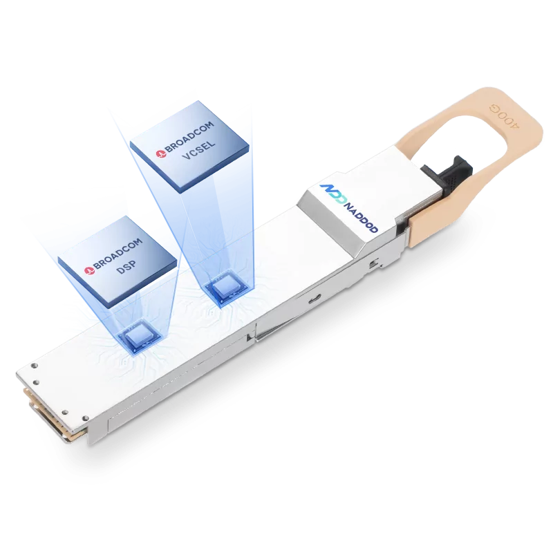 NVIDIA/Mellanox MMA4Z00-NS400 (980-9I51S-00NS00) Compatible 400G SR4 OSFP RHS/Flat Top 4x100G PAM4 Broadcom DSP & Broadcom VCSEL 850nm 50m MMF DOM MPO-12/APC InfiniBand NDR Optical Transceiver Module