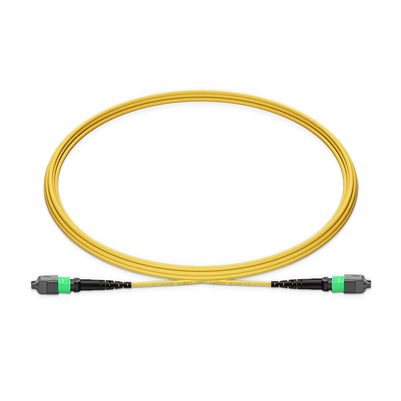 1m (3ft) MTP®-12 APC (Female) to MTP®-12 APC (Female) 12 Fibers Single-mode (OS2) Jumper, Type B, LSZH, 3.0mm, Max IL ≤ 0.35dB, Yellow