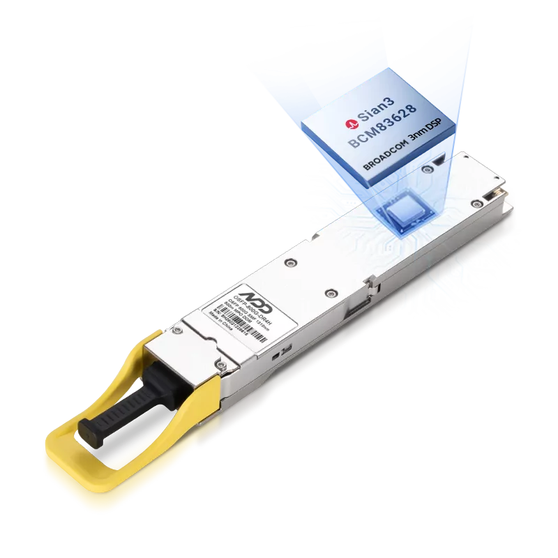 NVIDIA/Mellanox MMS4A20-XM800 (980-9IAT0-00XM00/980-9IAY0-00XM00) Compatible 800G DR4 OSFP224 RHS/Flat Top 4x200G PAM4 Broadcom 3nm DSP (Sian3 | BCM83628) 1310nm 500m SMF DOM MPO-12/APC InfiniBand XDR Optical Transceiver Module for ConnectX-9/ConnectX-8/B300/GB300