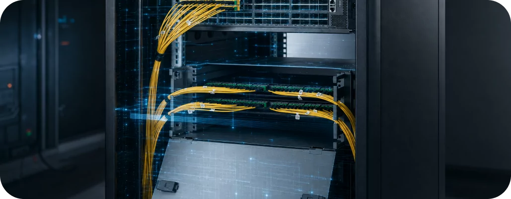 Fiber shuffle cabling for high-density AI data center interconnect
