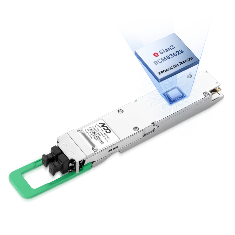 NVIDIA/Mellanox MMS4A50-XM (980-9IAS0-00XM00) Compatible 1.6T 2xFR4 OSFP224 IHS/Closed Finned Top 8x200G PAM4 Broadcom 3nm DSP (Sian3 | BCM83628) 1310nm 2km SMF DOM Dual LC Duplex InfiniBand XDR Optical Transceiver Module for Quantum-X800 Air-Cooled Switches